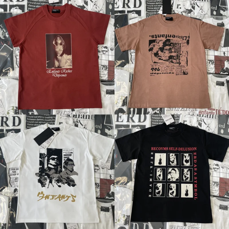 

High Street Vintage Do Old ERD T-shirt Casual Loose Men Women Short Sleeved T-shirt