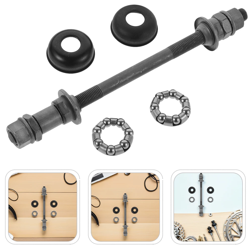 

2 Sets Bicycle Hub Steel Rear Wheel Axle Mountain Bike Axle Wheel Hub Replacement Parts Ball Bearing for Outdoor