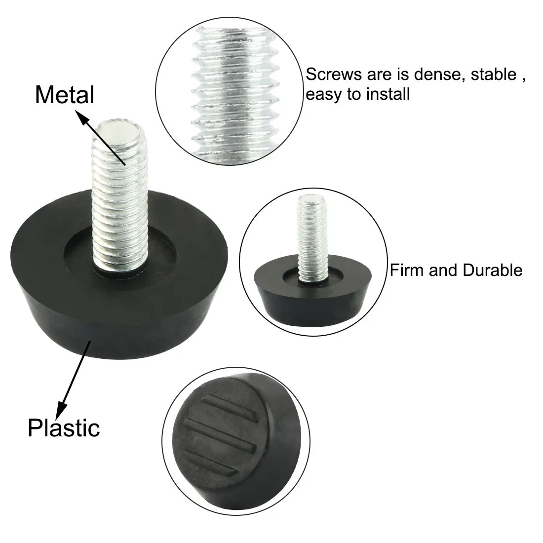 20Pcs 22xM6x20mm Adjustable Leveling Foot Screw on Furniture Glide Leveling Foot Adjuster Sofa Bed Cabinet Table Floor Protector