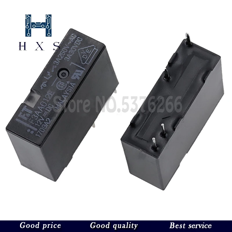 2PCS  F3AA024E F3AA012E F3AA05E  24V 12V 5V 4Pin 5A 250VAC Relay