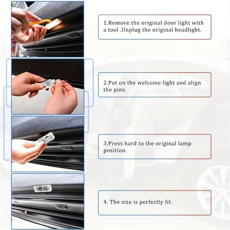 أضواء باب السيارة أضواء ترحيب ل BYD EV Han DM Song PLUS Qin PRO Seal EA1 أضواء تحذير خروج أضواء الإشارة الليلية
