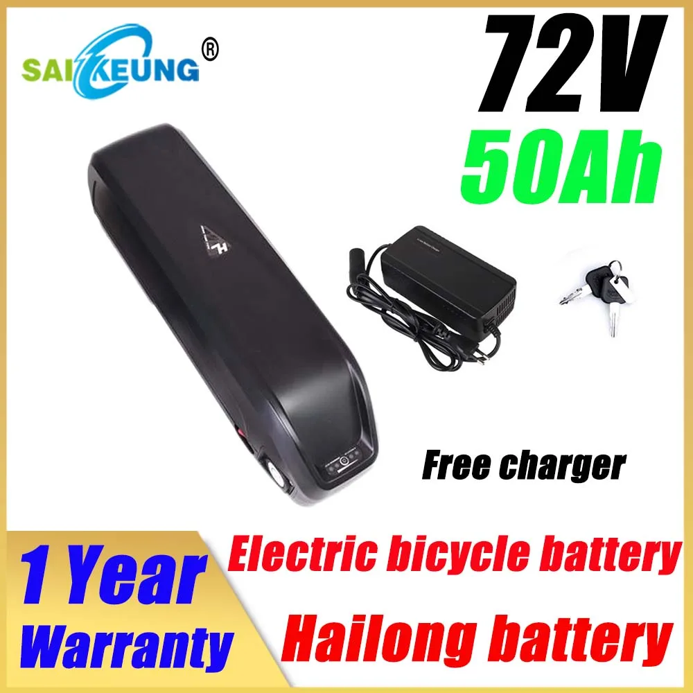 

Brand 72v Hailong 18650 Lithium Battery Pack 20 30 40 50 60 Ah Rechargeable Electric Bicycle Scooter Motorcycle Bafang 300-3000w