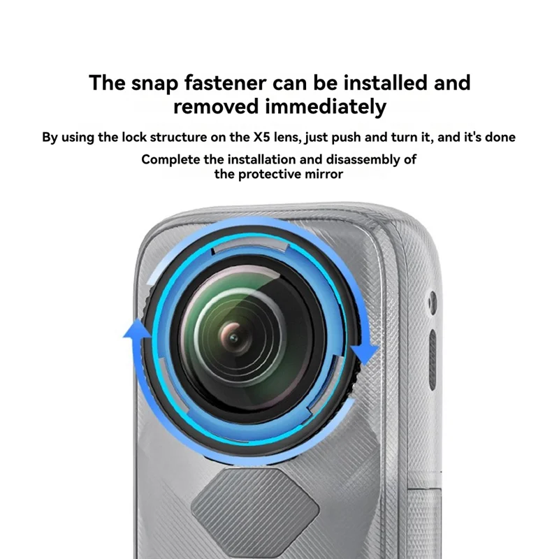 【Flash-Sale!】Lens Guards For Insta360 X5 Removable Camera Glass Protection Mirror For Insta 360 X5 Scratch-Resistant Accessories