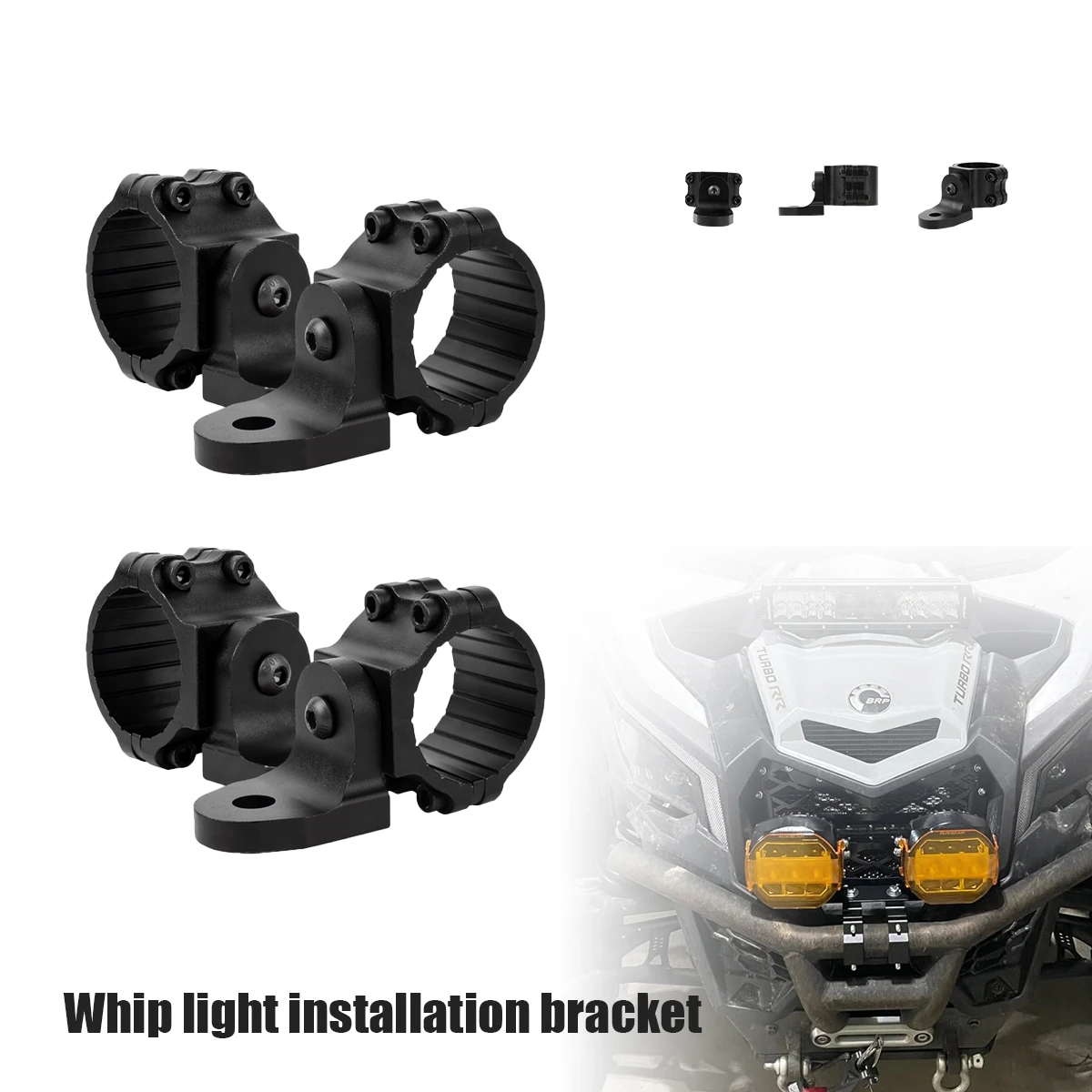 UTV Flag Mount / Whip Light Bracket For BRP CAN-AM MAVERICK X3,Polaris RZR 900 1000 XP,and Other UTV 1.75 to 2