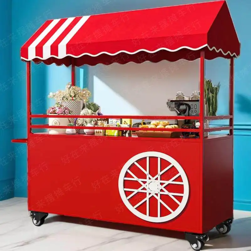 Trolley stall roadside stall takeaway car shopping mall display stand tiramisu tasting table night market stall car