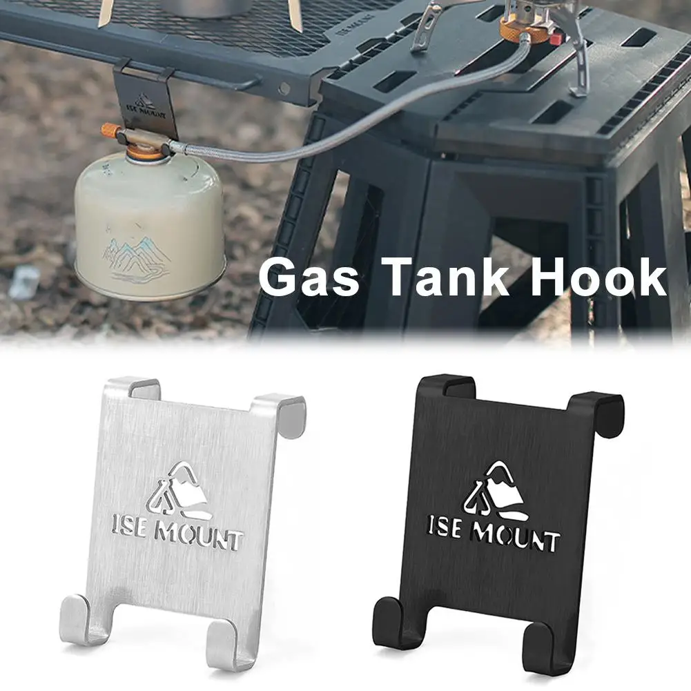 Portable Gas Tank Hanging Hook Stainless Steel Stove Camping Accessories Tank Outdoor Gas Table Hook Tank Hanger X9J4