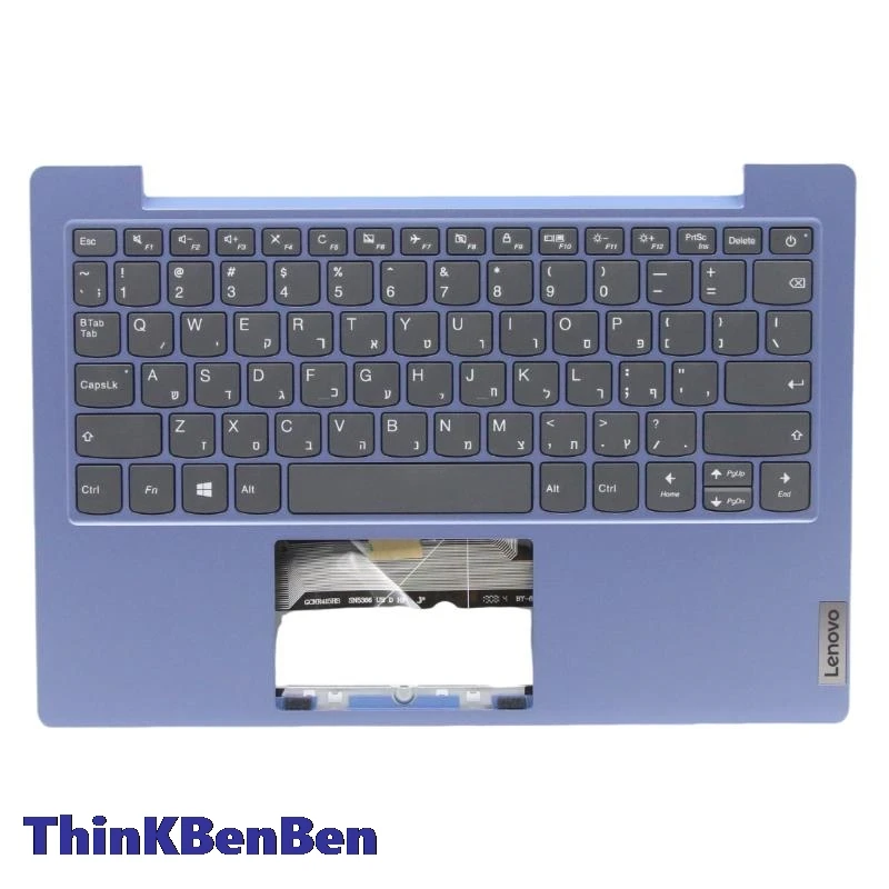 HB Hebrew (IL Israel) Ice Blue Keyboard Upper Case Palmrest Shell Cover For Lenovo Ideapad 1 11 11ADA05 5CB0Z55456