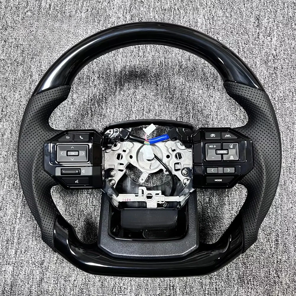 Peach Wood Steering Wheel for Toyota Land Cruiser GR Prado LC250 Cruiser LC200 for Hilux Fortuner Replacement Installation