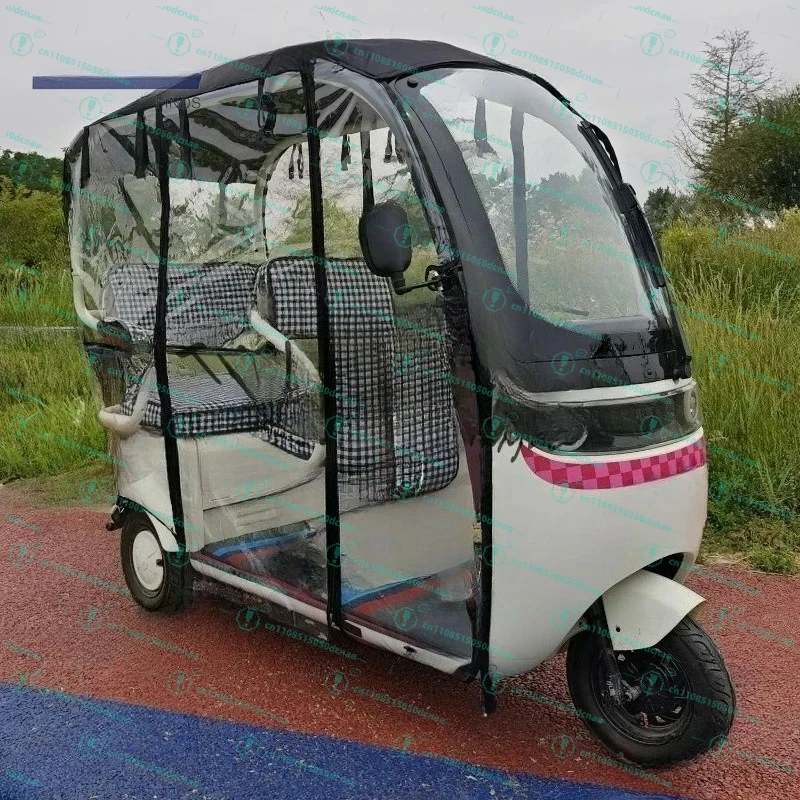 

Electric Tricycle ran canopy with Thickened Canopy for Year-round Sun Protection, Integrating , and Snow Prevention in One