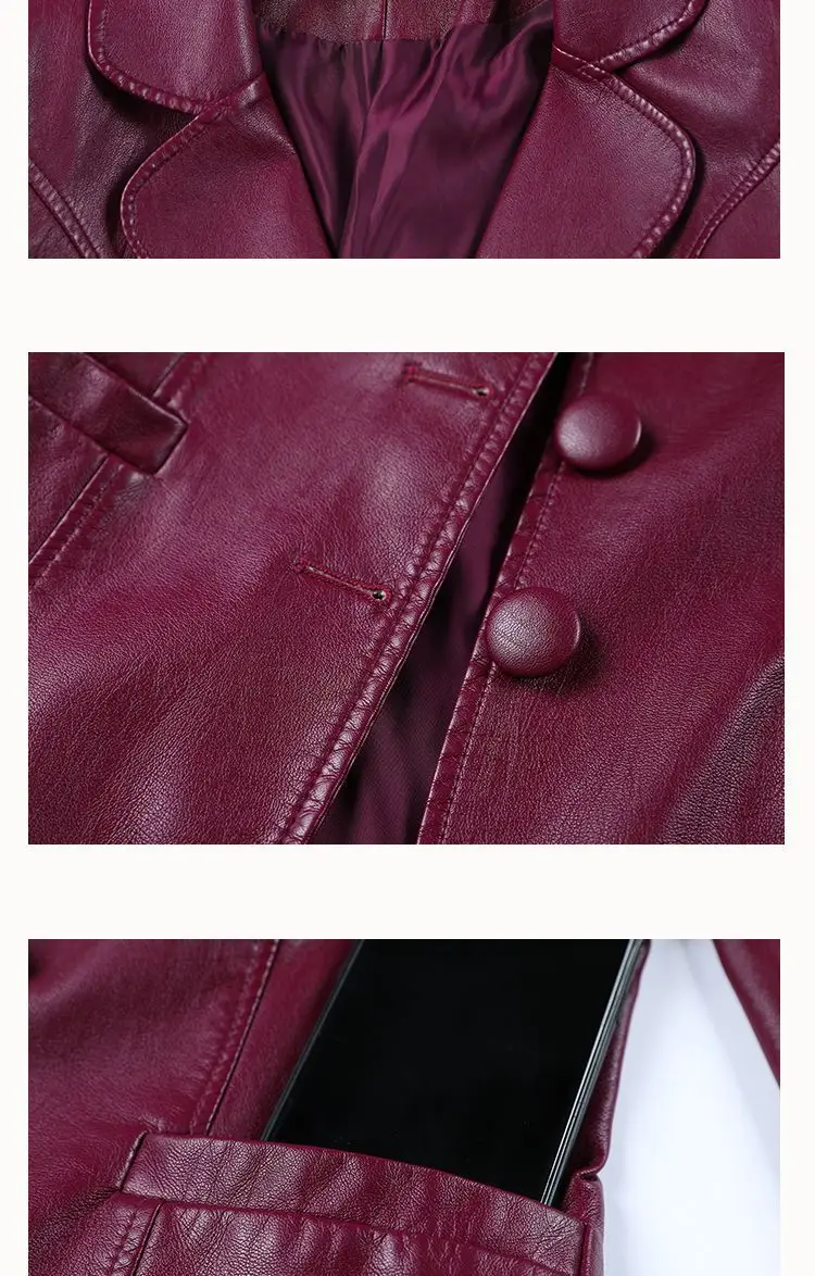 Hohe Qualität 2025, Herbst Und Winter Neue Leder Leder Mantel frauen Kurze Dünne Anzug Kragen Leder Jacke Weiblichen mantel Schwarz