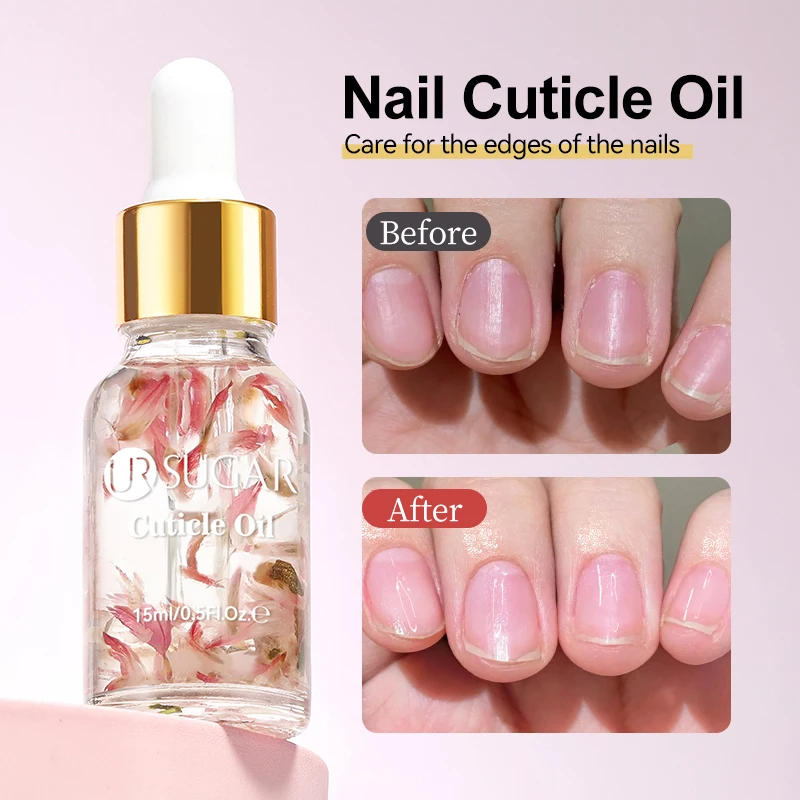 UR SUGAR 15ml キューティクルリムーバー＆キューティクルオイル リペアネイルケア マニキュア ネイルトリートメント ネイルエッジ用 死んだ皮膚除去プッシャー