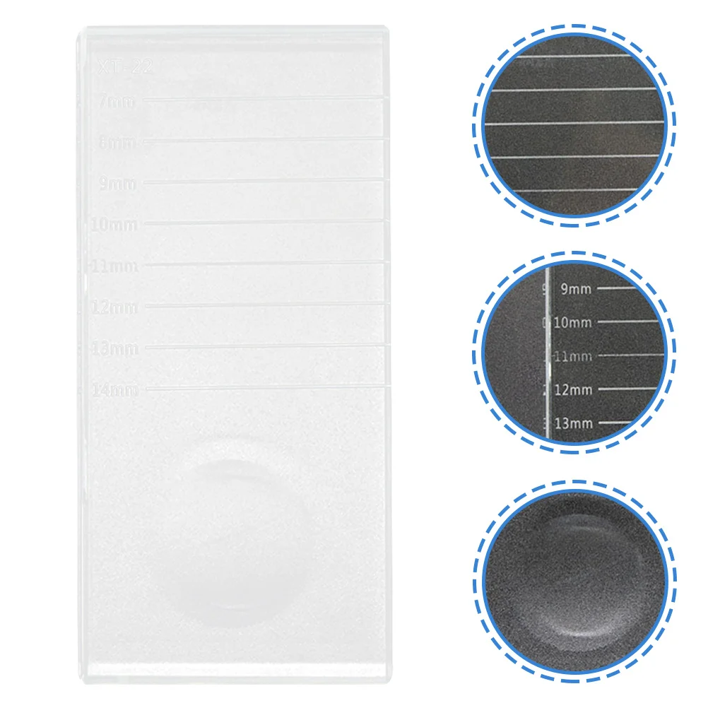 

Premium Crystal Eyelash Pallet 25 Mm Lashes Extension Platform Non-Stick Surface Easy Clean Grafting Pad for Lash