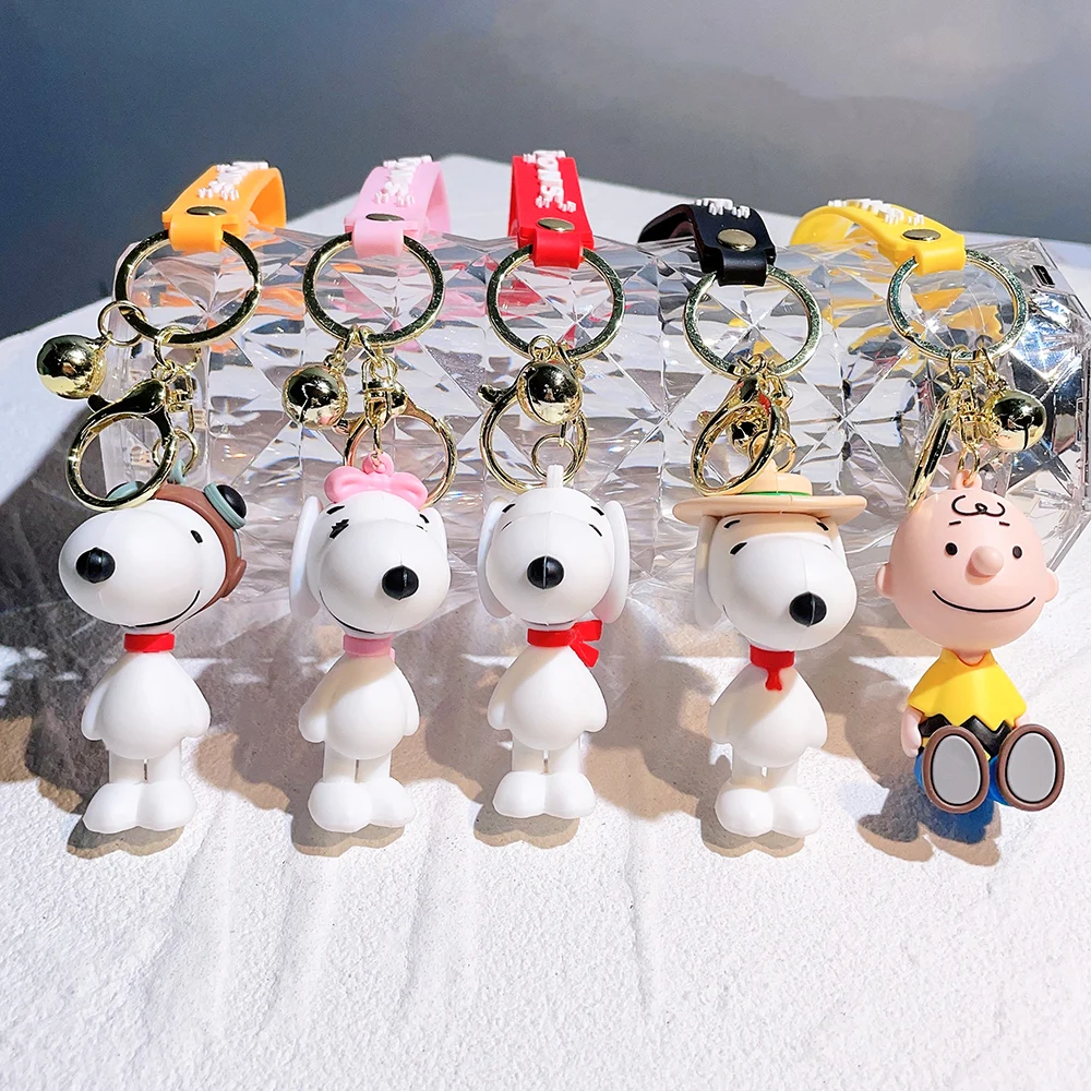 Kawaii Trendy New Snoopy Cartoon Schoolbag Charm Pendant Bag Fashion Jewelry Car Keychain Gift for Girls Toys Accessories image 5