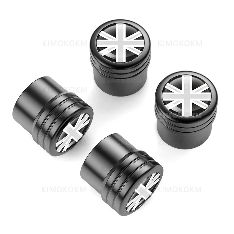 

4Pcs UK England British Flag Bike Moto Car Wheel Tires Valve Caps Cover For Vauxhall Mini Cooper Ford Kia Hyundai VW Accesories