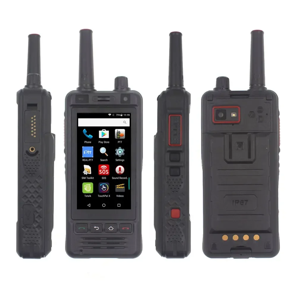 W5 Ip67 Water Proof Wcdma Zello Radio + Uhf 400-470mhz Two Way Radio Unlimited Long Range 200km Walkie Talkie Marine Vhf Radio