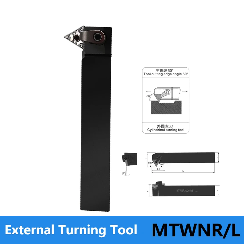 LIHAOPING MTWNR MTWNR1616H16 MTWNR2020K16 MTWNR2525M16 External Turning Tools Holder MTWNR1616 MTWNR2020 MTWNR2525 CNC Cutter