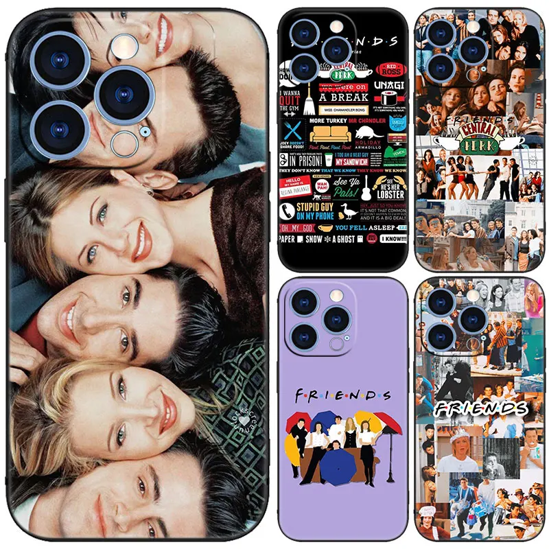 Friends Tv Show Black Phone Case For Xiaomi Mi POCO X6 Pro NEO 5G X5 X4 F5 M6 Pro X3 NFC M3 M5 M4 Pro F4 F3 GT Cartoon Cover