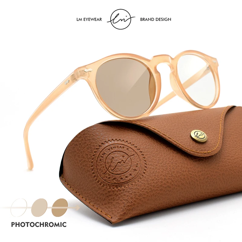 

LM Fashion Round Frame Photochromic Glasses Women Computer Gaming Glasses For Men Anti Blue Light Glasses Unisex lunette de vue