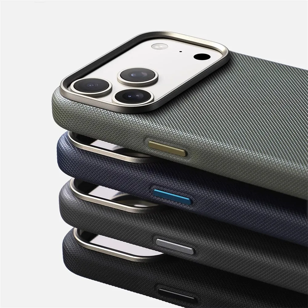Minimalist Diamonds Texture Leather Alloy Lens Case For iPho