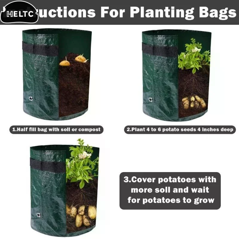 Garden Planting Bag, With Handles 3/5/7/10 Gallon , High Quality Garden Tools PE Plant Bag Vegetable Tomato Potato Flower