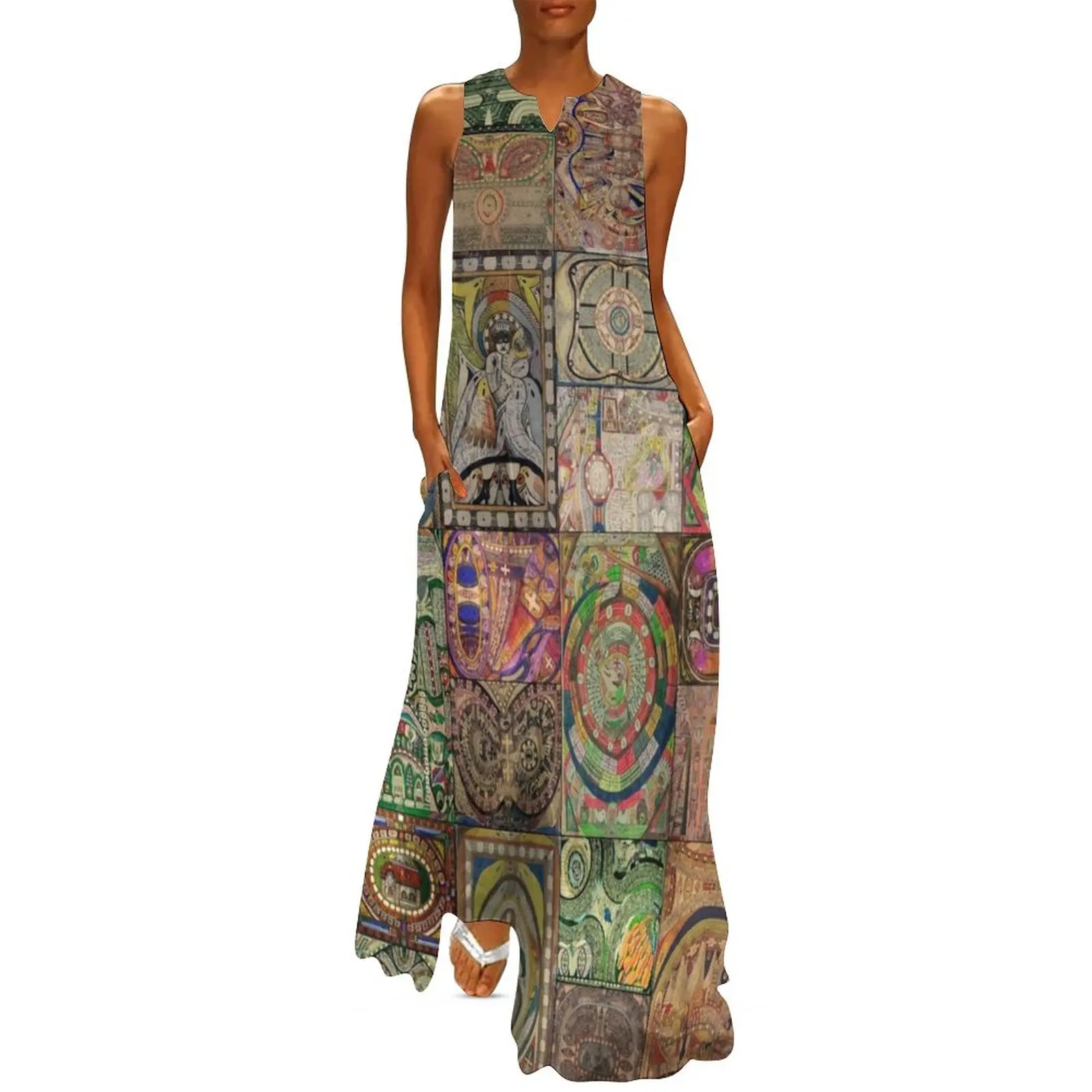 

Adolf Wlfli Long Dress womens clothing african dresses for woman Women's summer dresses summer clothes for women Dress