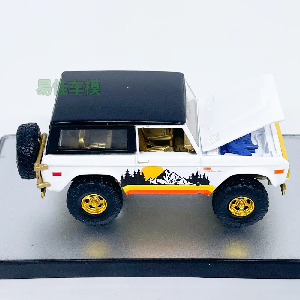 Diecast M2 1:64 Maßstab Ford Bronco Simulation Legierung Auto Modell Sammeln Spielzeug Geschenk Souvenir Display Ornament