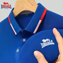 New Summer Brand Embroidered Polo Shirt for Men's High Quality Fashion Casual Comfortable and Breathable Short Sleeved T-shirt