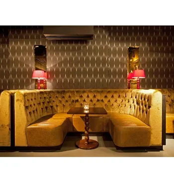 상업용 조명 럭셔리 서클 레스토랑 소파 가구, 패스트 푸드 KTV 벨벳 라운드 나이트 클럽 부스 좌석