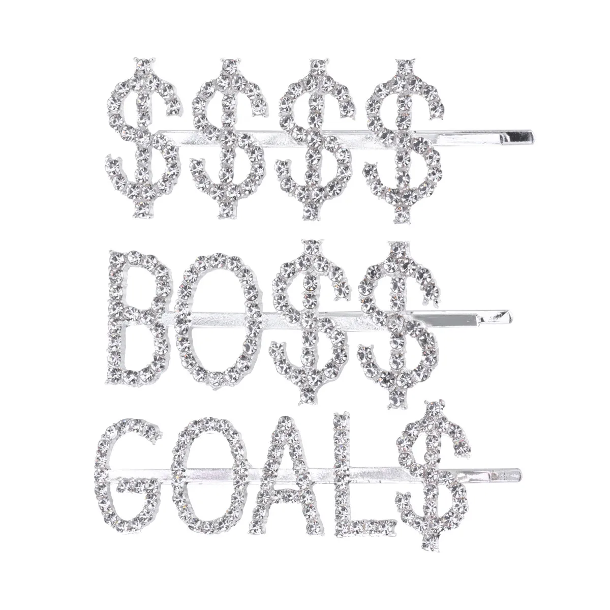 

Набор из 3 заколок для волос со стразами: шикарные заколки-буквы для женщин и девушек, декоративные аксессуары для волос, заколки-шпильки, баретты, украшения