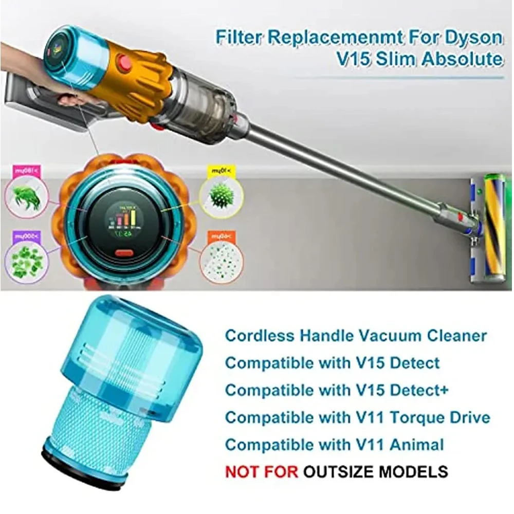 Upgraded Dust bin And Filter for Dyson V10 V11 V15 Vacuum Cleaner,Small and Large Bin For Vacuum Cleaner of Different regions