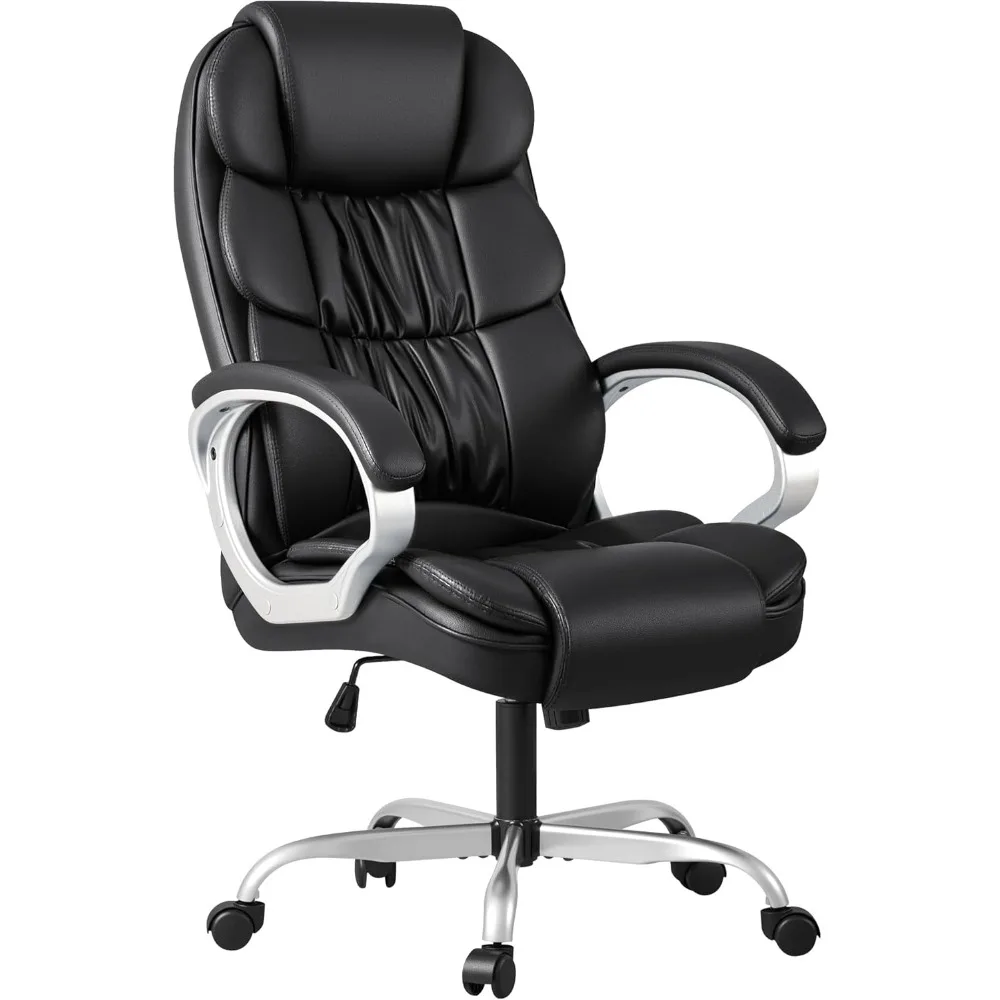 

Office Chair High Back Computer Desk Chair, PU Leather Adjustable Height Modern Executive Swivel Task Chair with Padded