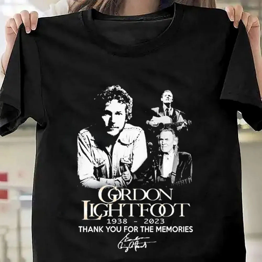 Gordon Lightfoot 1938 2023 Cotton Black All Size Men Women Shirt KN084