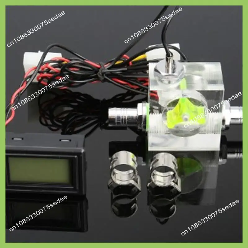 

Y19A ПК 3-позиционный расходомер цифровой термометр, комплект системы водяного охлаждения компьютера с двумя разъемами и зажимом-пагода