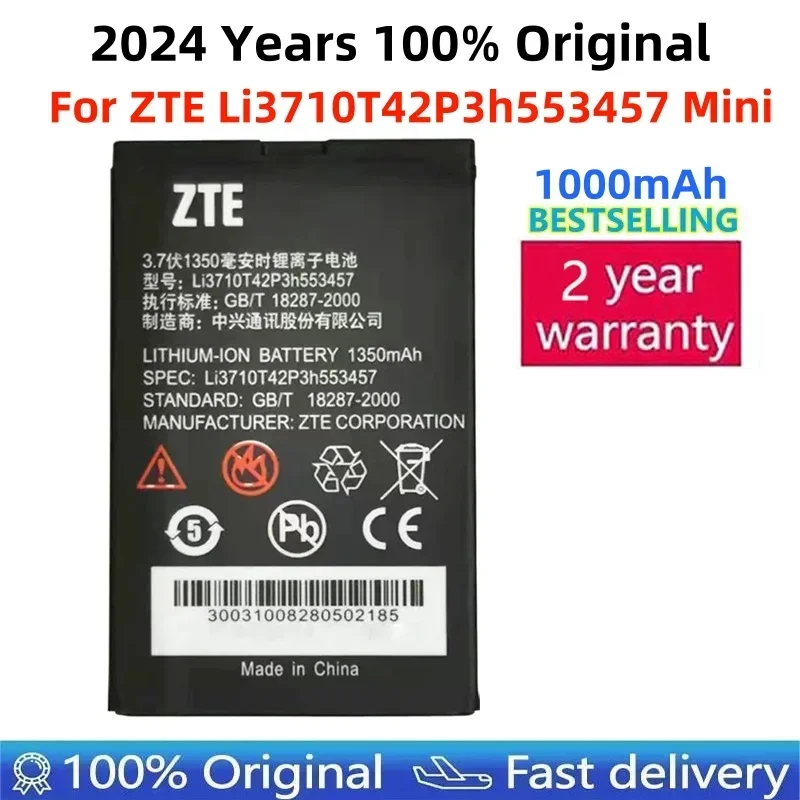 

3.7V 1000mAh Li3710T42P3h553457 mini Battery High Quality For ZTE Battery Backup Replacement