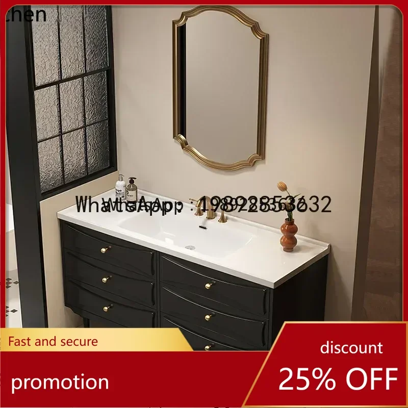 

YFY retro ceramic bathroom cabinet combination bathroom rock slab washbasin