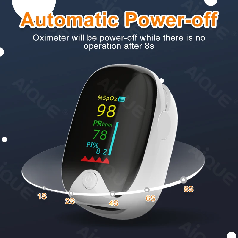 Finger Clip Pulse Oximeter TFT OLED Screen Blood Oxygen Saturation Monitor Finger Pulse Spo2 Oximetry Saturometer Practical Care