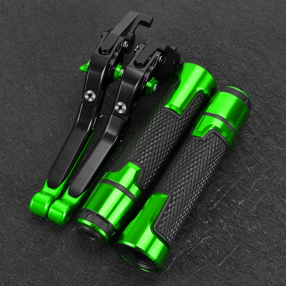 

Motorcycle Brake Clutch Levers Handlebar Handle Grips Ends Caps ZX-6R For KAWASAKI NINJA ZX6R 2007-2016 Adjustable Accessories