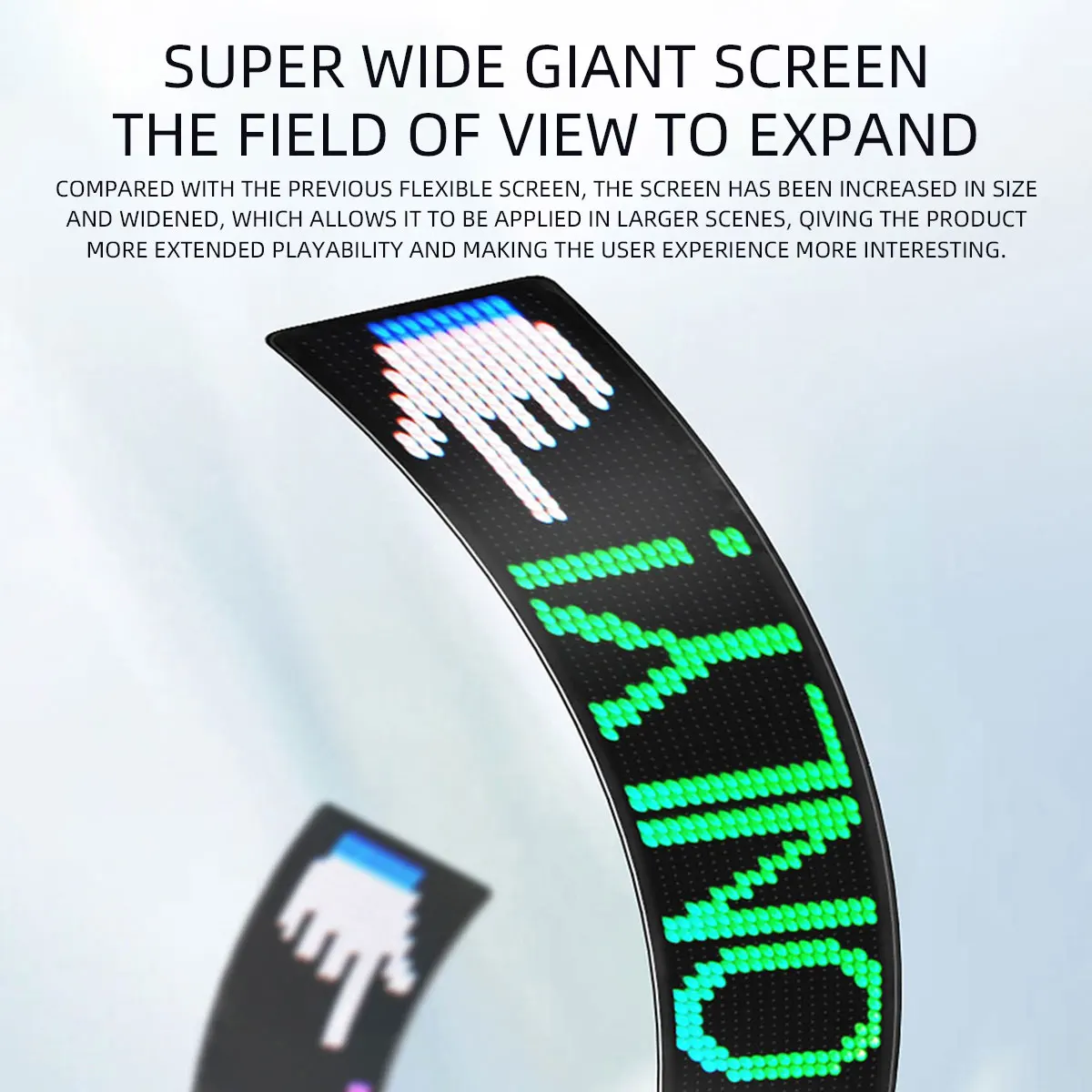 Pantalla suave LED para coche, pantalla publicitaria flexible montada en coche, aplicación USB, escaparate Bluetooth, pantalla dinámica Devil's Eye