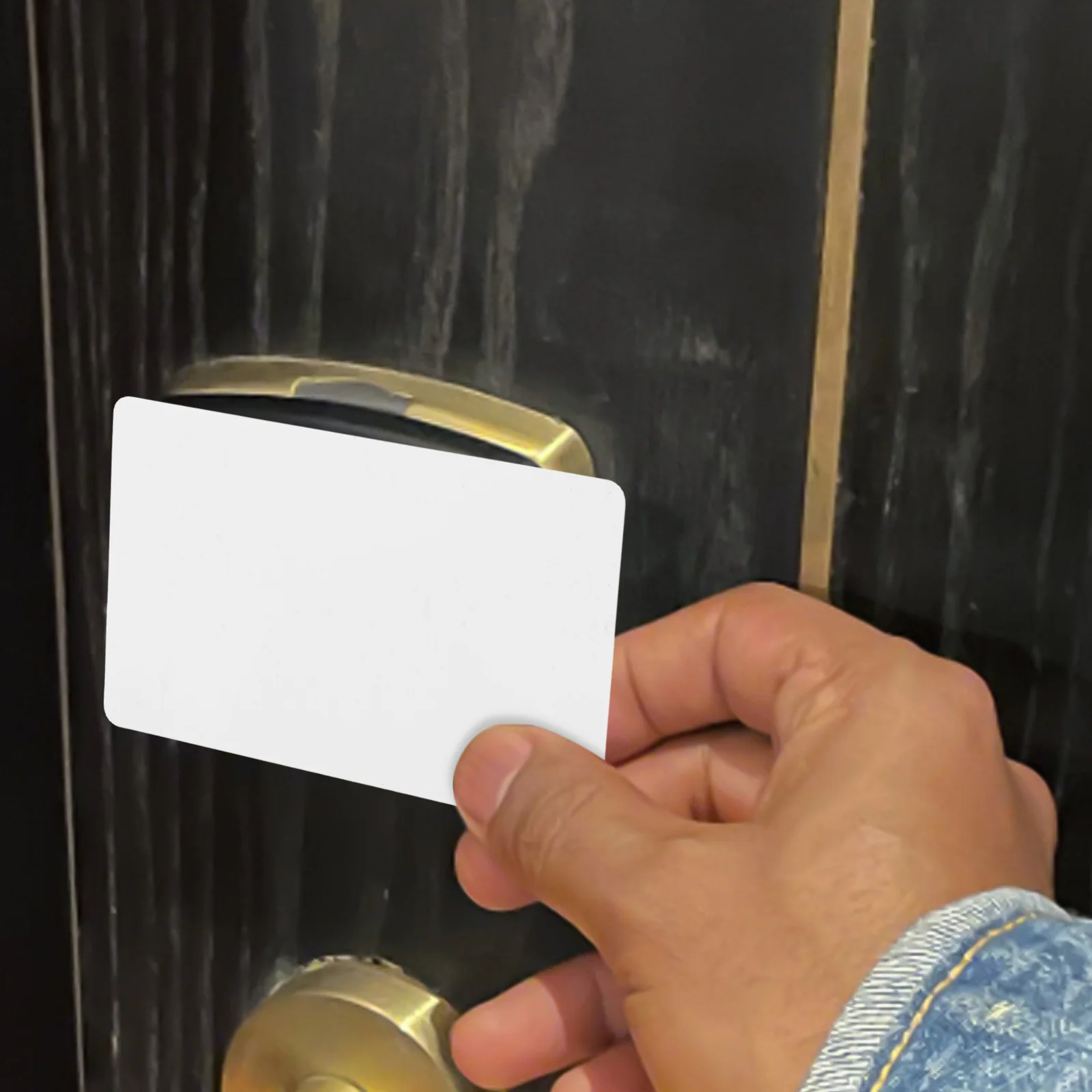 

Printable PVC ID Cards 50pcs Blank Double Sided White Business Card Sheets for School Office