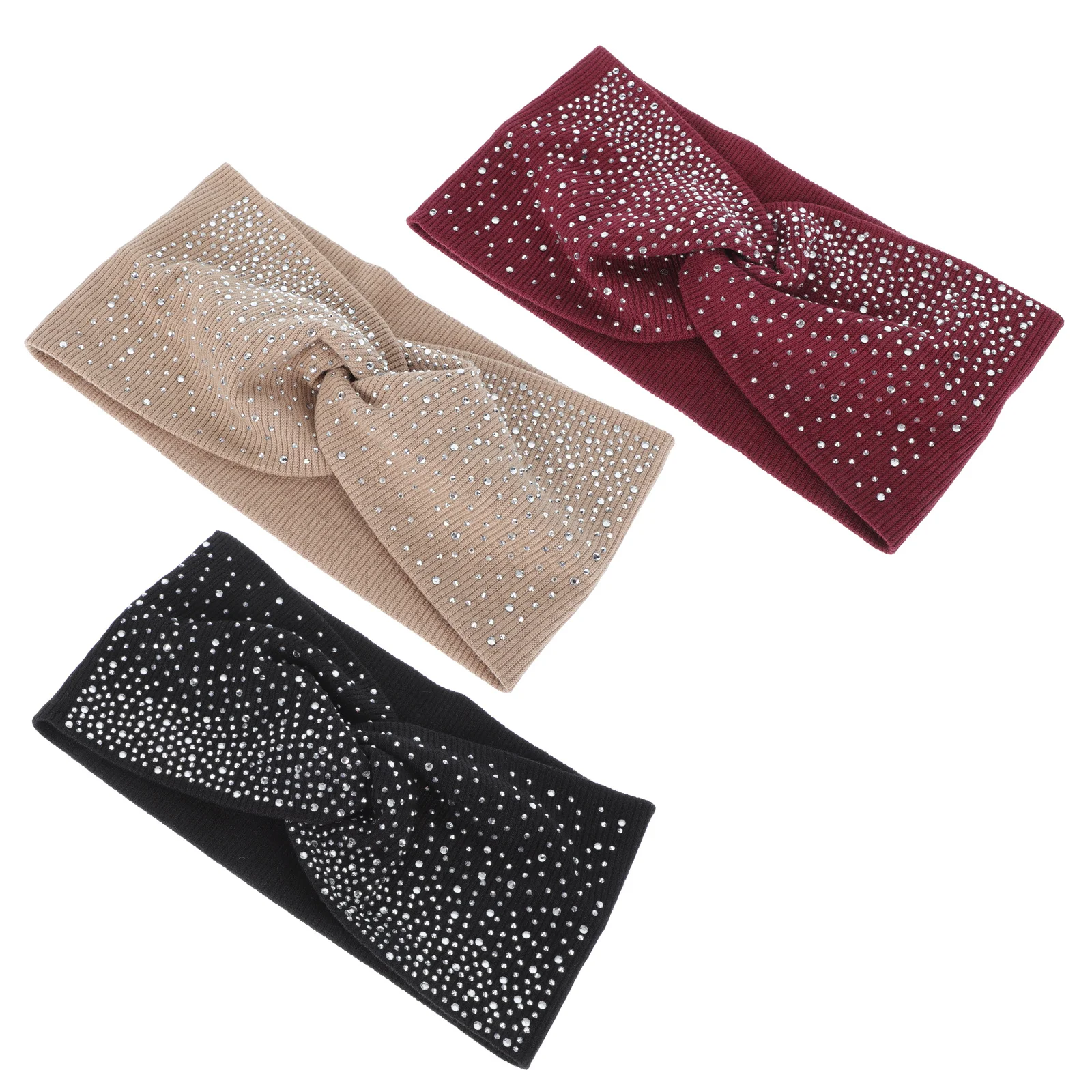 

3Pcs Elastic Yoga Headbands for Women Cross Knitted Lightweight Sports Hairbands Running Fitness Hair Wrap Cross Headbands