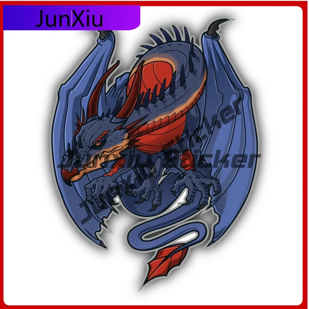 

Western Dragon Cartoon Unique Best Gift Scratch Resistant Stylish Bumper Decal Waterproof Vinyl Laptop Window Auto Exterior