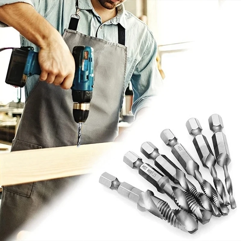 B62B M10x1.5mm HSS 4341 Titanium Plated Composite Tap Drill & Tap Integrated Machine Tap Open Chamfer Tool
