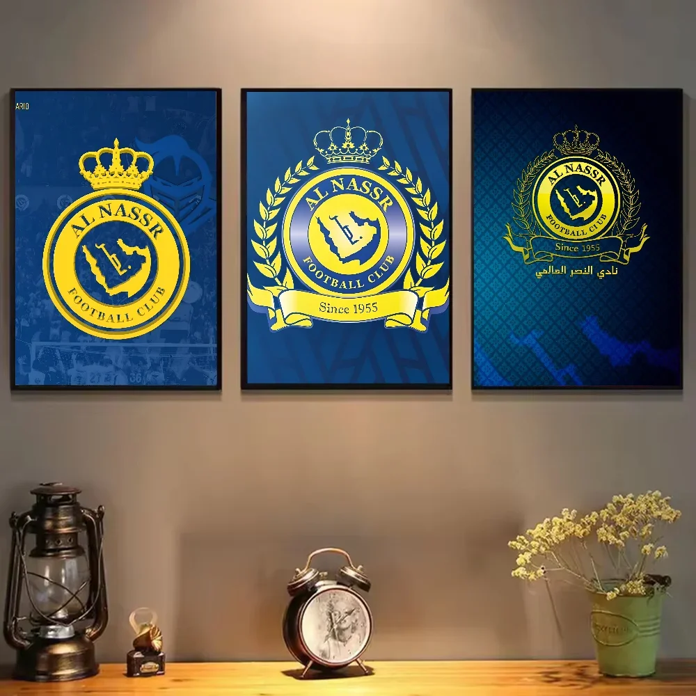 1 قطعة A-Al-Nassr FC ملصق رائع ذاتية اللصق الفن ورق مقاوم للماء ملصق مقهى بار غرفة جدار ديكور