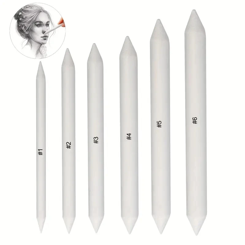 Art Supplies Drawing Tool Stump Rice Paper Sketch Double Head Smudge Stick Blending Stick White Drawing Pen Sketching Pencil