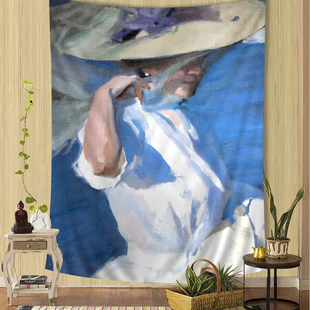 Spanish Joaqun Sorolla Works Tapestry Anime Tapestry Hanging Tarot Hippie Wall Rugs Dorm Wall Hanging Sheets