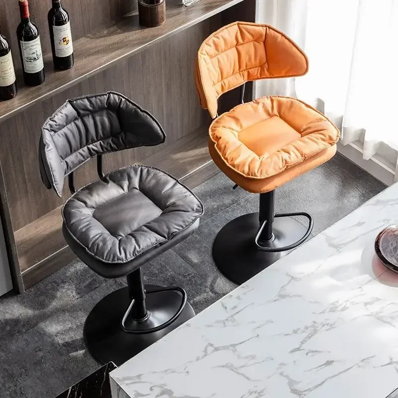 

Nordic Bar Chair Modern Simple High Stool Household Lifting Backrest Chair Rotating High Chairs Luxury Barstool Home Furniture