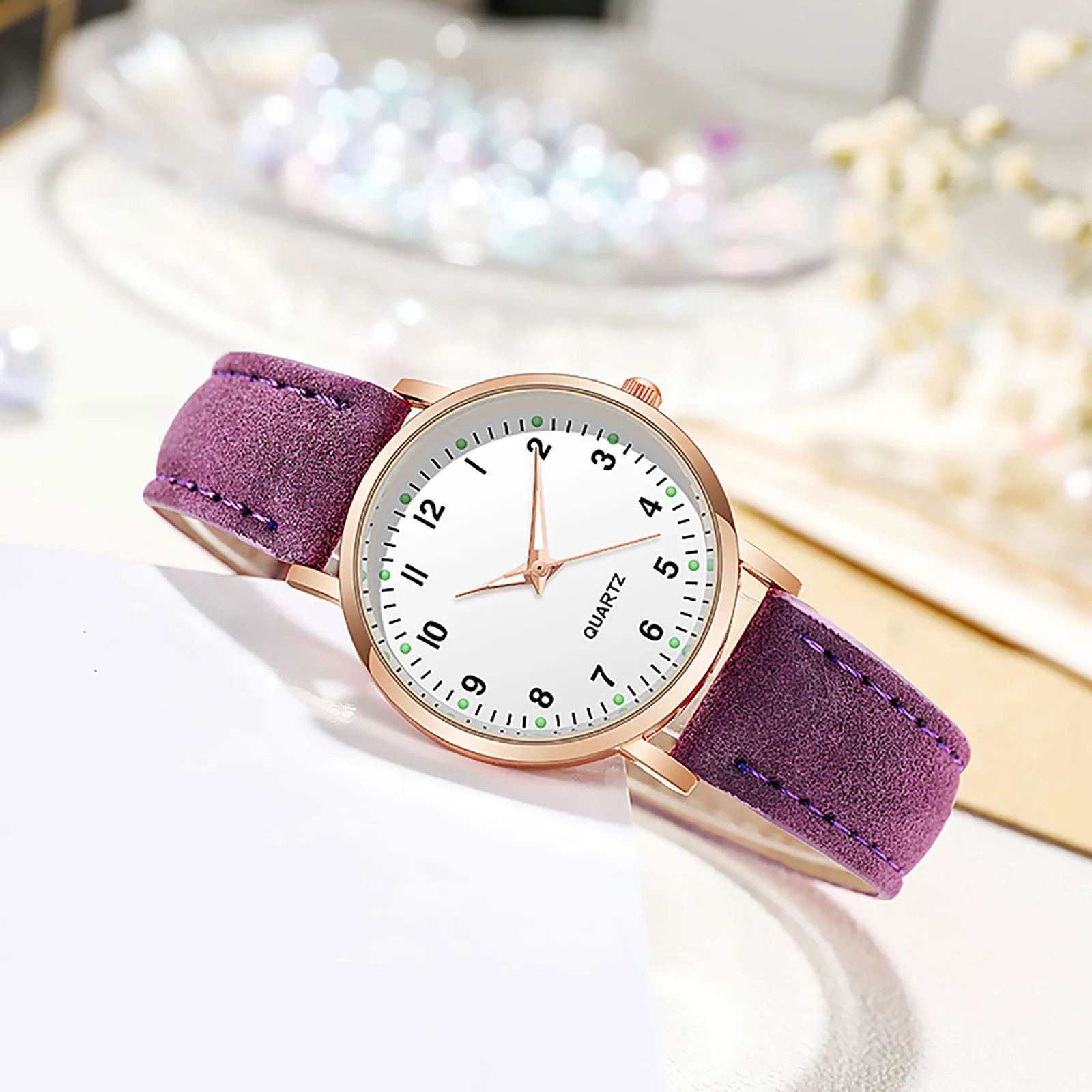 Lichtgevende Horloge Voor Vrouwen Mode Casual Leren Riem Horloges Eenvoudige Dames Frosted Ronde Digitale Quartz Polshorloj Mujer