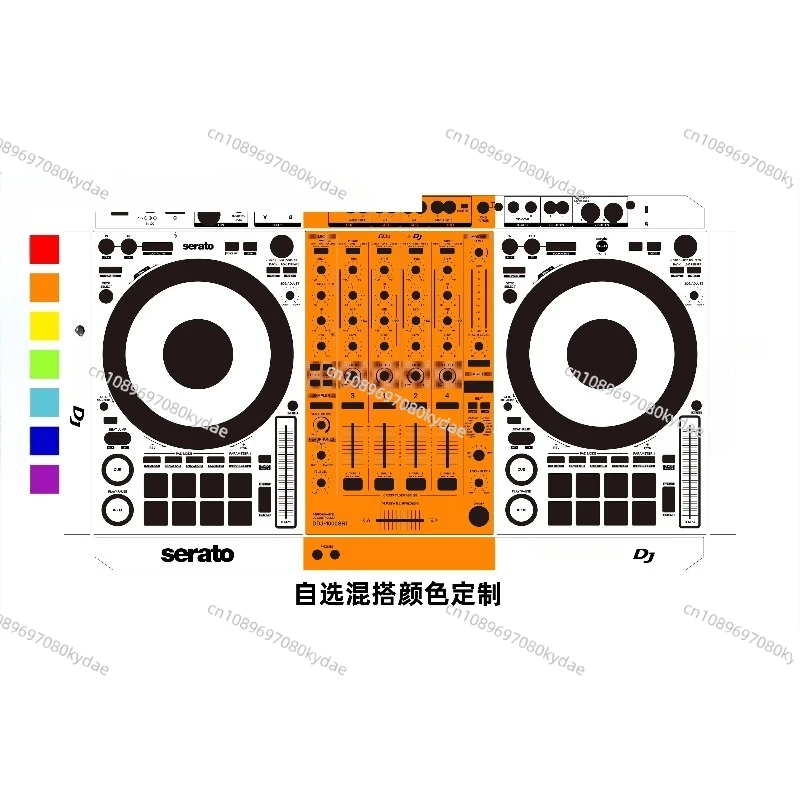 

Маска-накладка на панель контроллера DJ DDJ-1000. Цветные нашивки Disc Maker с возможностью индивидуального дизайна