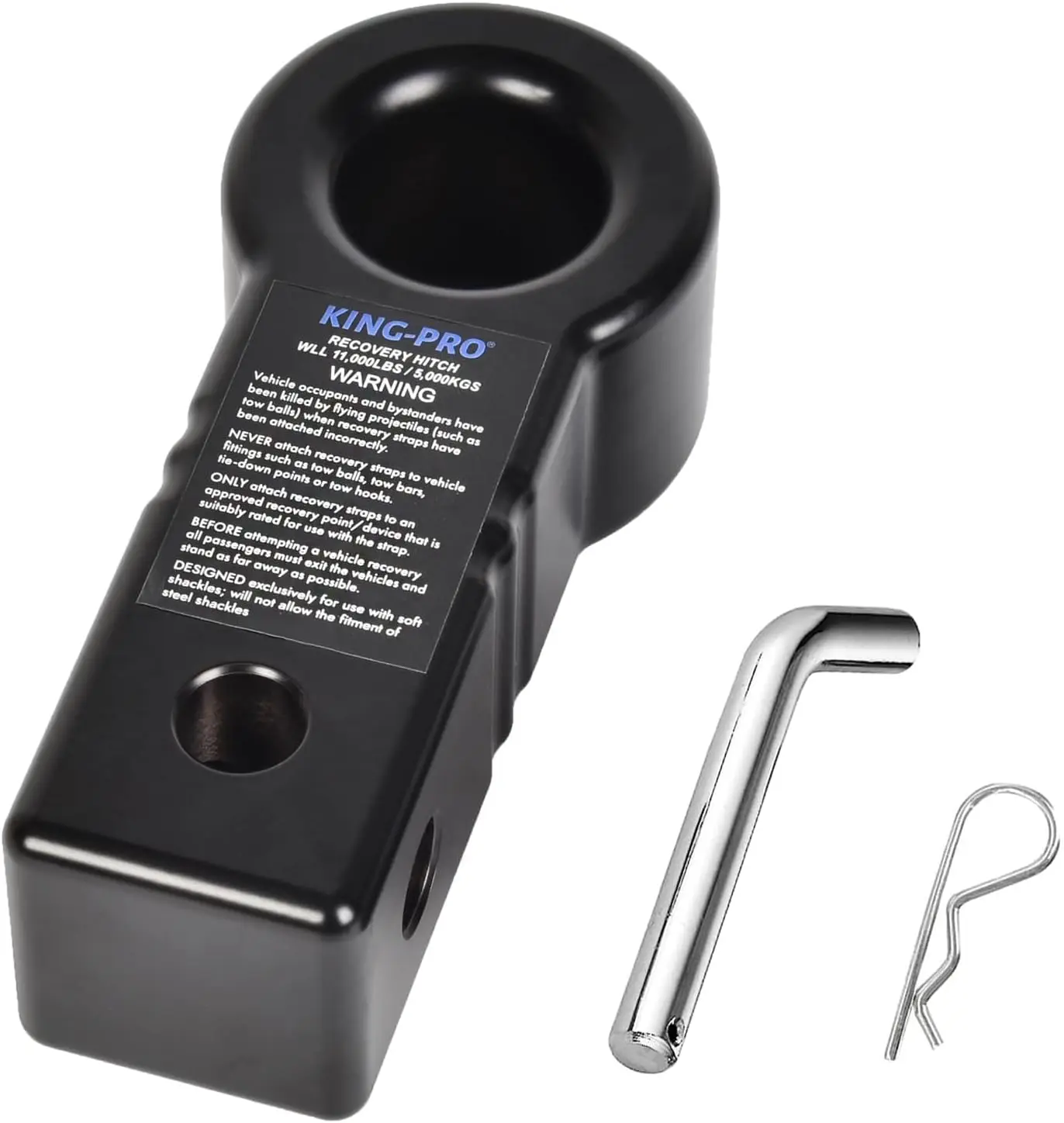 

Aluminum Hitch Receiver 2' with 22000Lbs Strength, Black Towing Mount for Trucks & SUVs