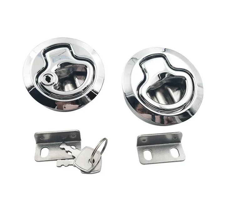 

Heavy-Duty Flush Pull Slam Latch with Lock – for RV, Marine, Boat & Trailer Doors